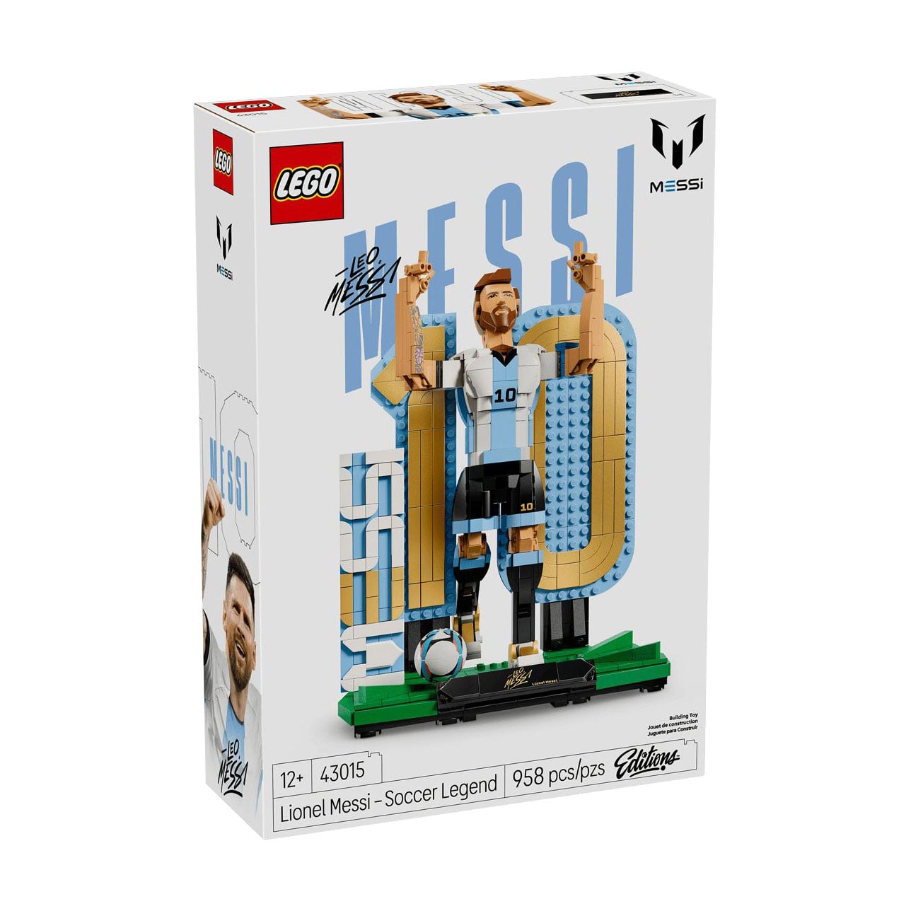 Конструктор LEGO Editions Football Ліонель Мессі - легенда футболу, 958 деталей, від 12 років (43015)